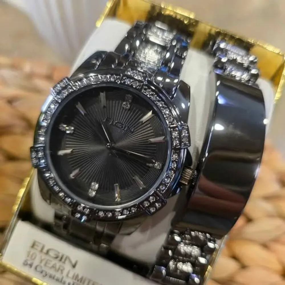 Elgin Watch and Bracelet Set